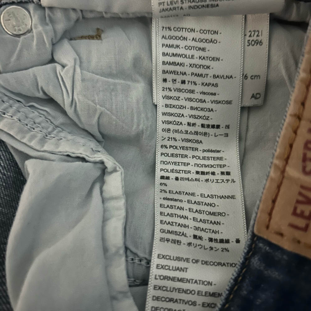Levis Blue Skinny Jeans with Distressed Details - Picture 3 of 10